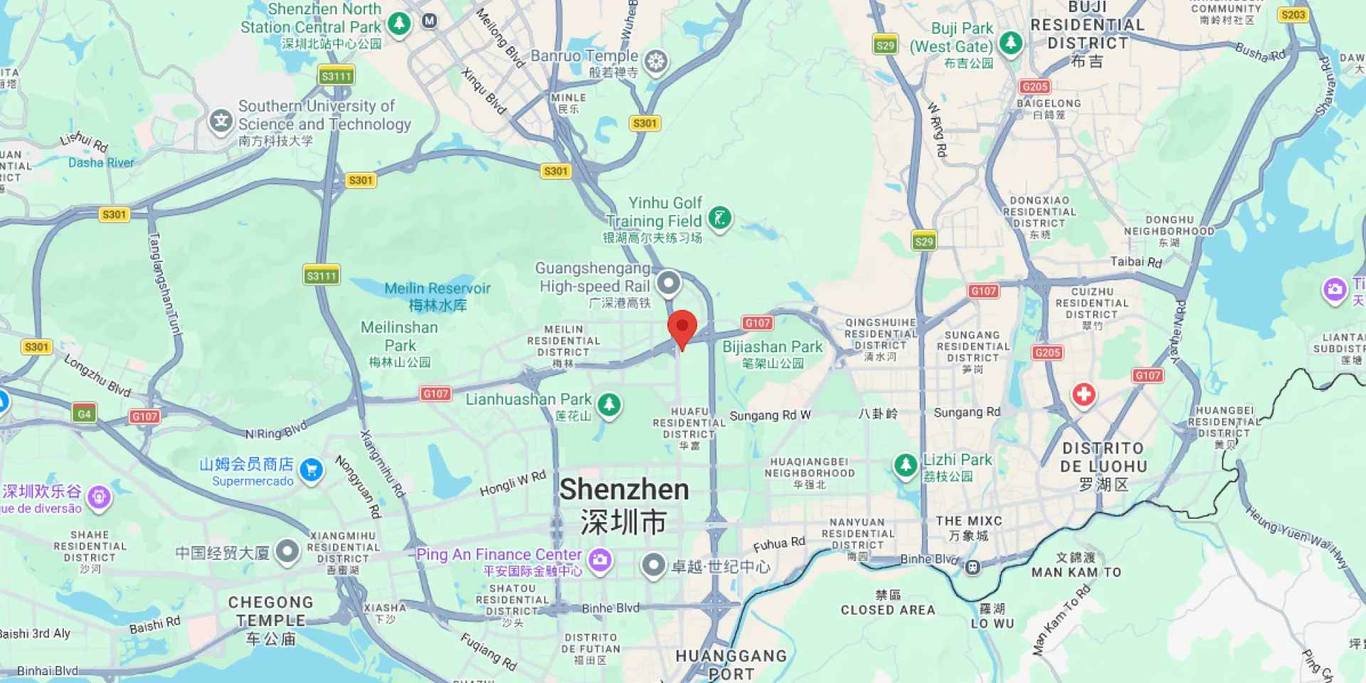 LinsGeek Shenzhen office map